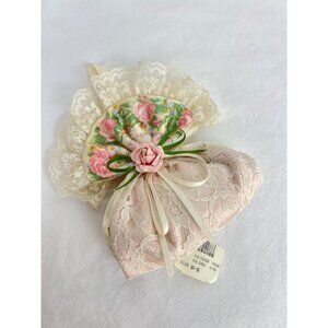VTG Victorias Secret Floral Sachet With Lace & Ribbon Cottage Grandma Core